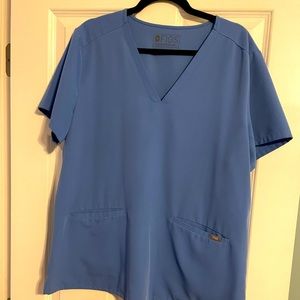 Figs scrub top- Ceil Blue